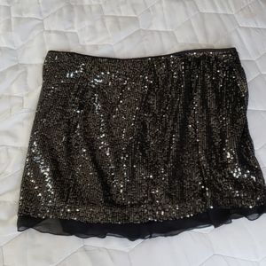 Womans sequenced mini skirt